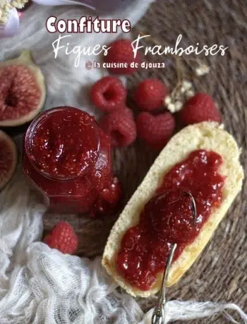 Tranche de brioche garnie de confiture figues-framboises à IG bas