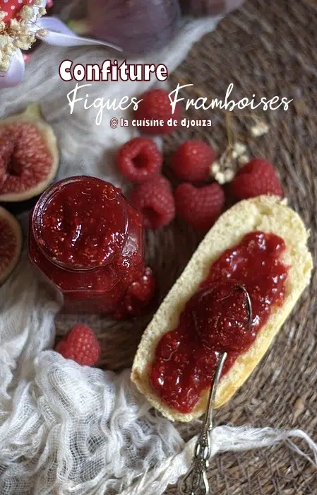Tranche de brioche garnie de confiture figues-framboises à IG bas