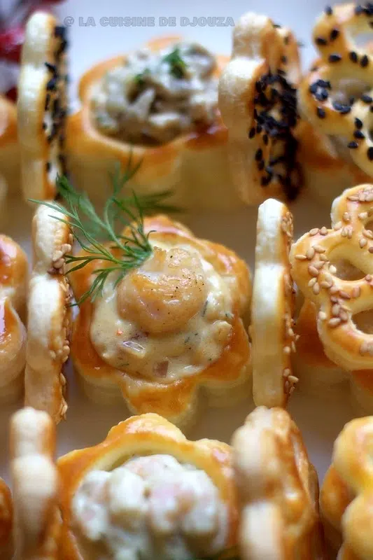 Vol au vent crevettes et st jacques
