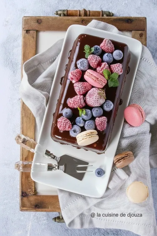 dessert glacé glaçage miroir chocolat