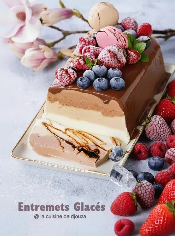 buche glacée dessert d'hiver gourmand