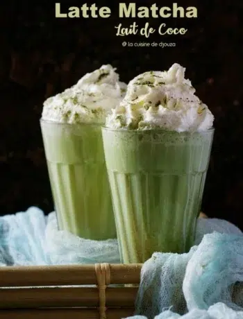 Recette de latté matcha au lait de coco et banane