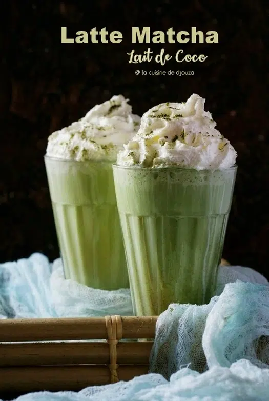 Recette de latté matcha au lait de coco et banane