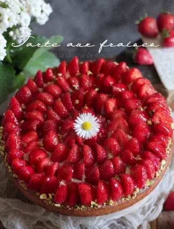 Délicieuse tarte aux fraises sur pâte sablée christophe Michalak