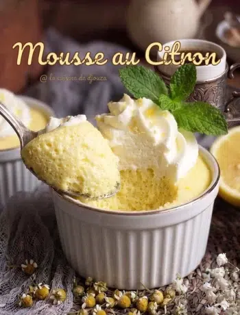 Mousse au citron légère dans ramequin
