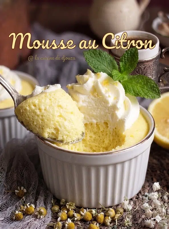 Mousse au citron légère dans ramequin