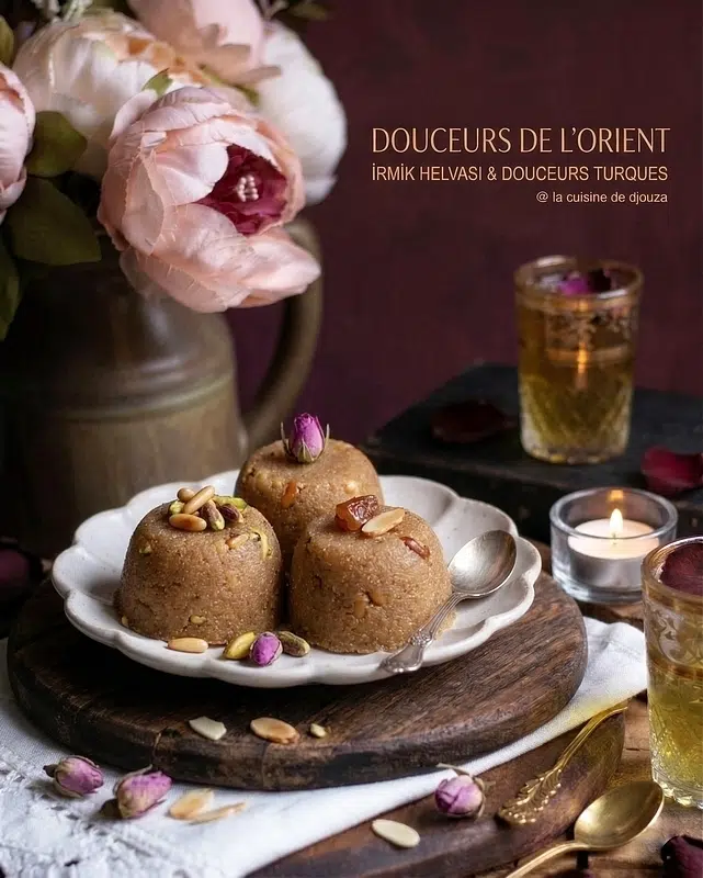 Gâteau à la semoule torréfiée Halva