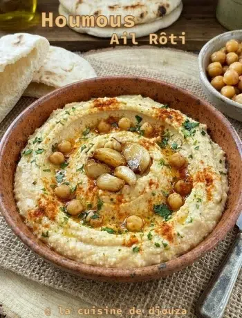 Houmous à l'ail Rôti et paprika fumé