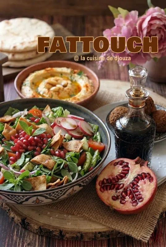 Salade fraîche libanaise fattoush