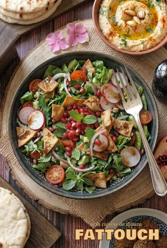 salade sauce sumac fattouch