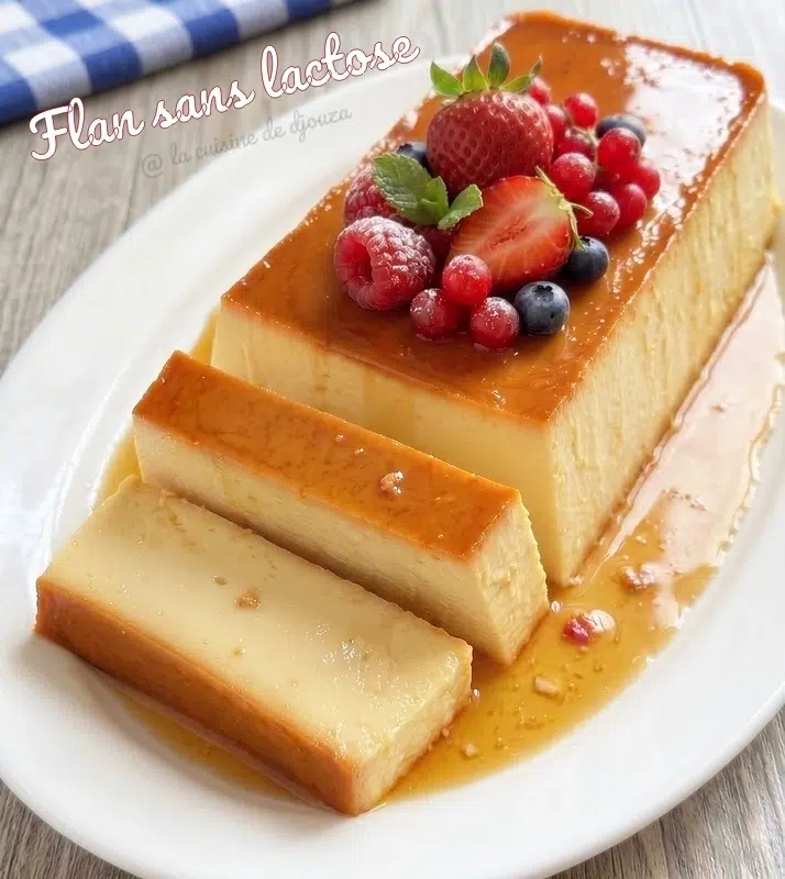 flan renversé au lait de cajou sans lactose