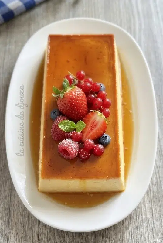 flan caramel renversé au lait végétal de cajou