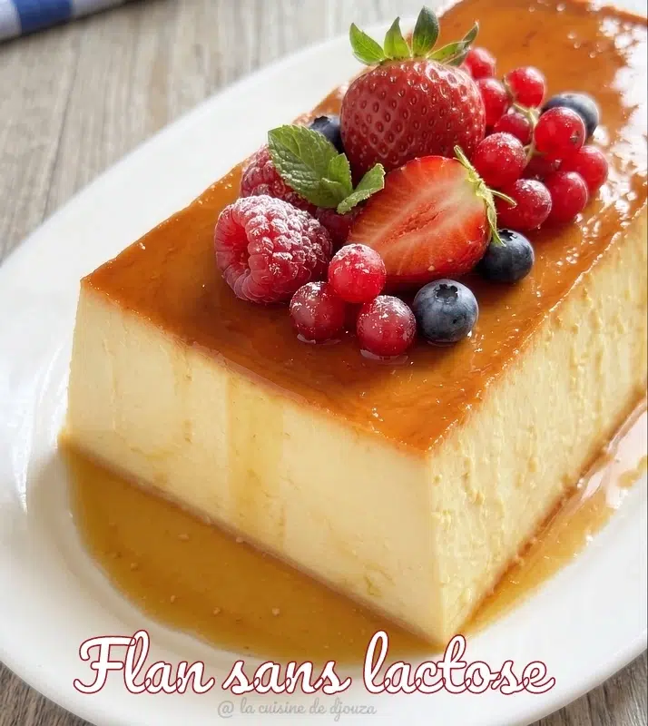 flan renversé au lait végétal démoulé