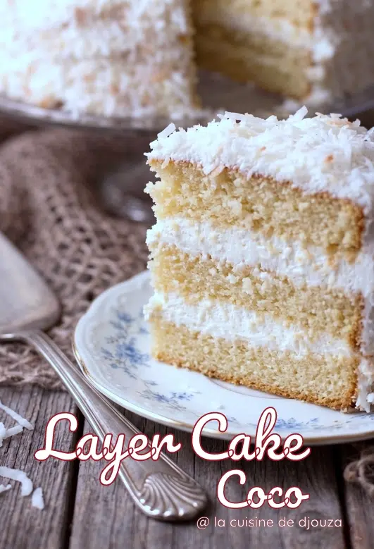 part de layercake noix de coco