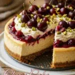 Cheesecake aux cerises ultra crémeux, cuisson au four