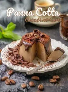 texture ferme et onctueuse de la panna cotta chocolat café
