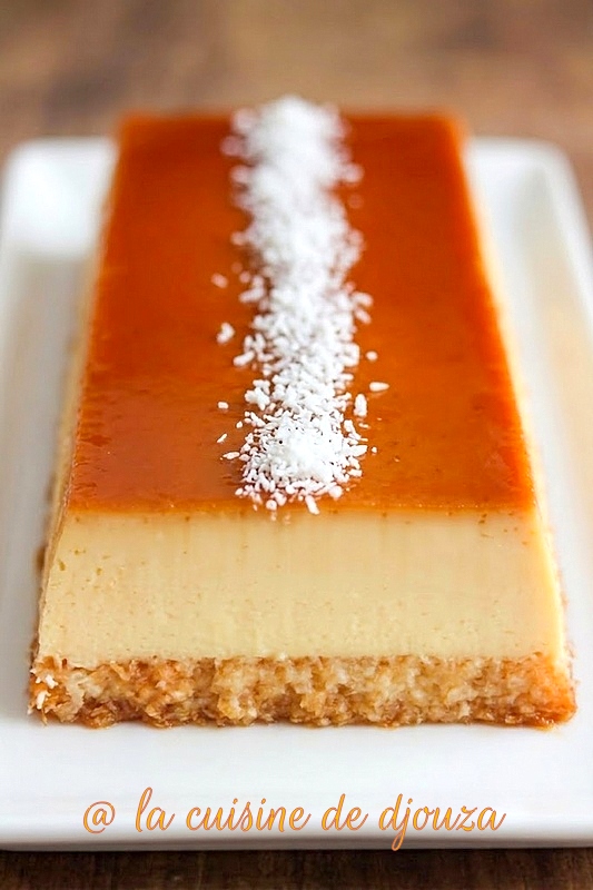 Dessert créole flan coco nappé de caramel maison