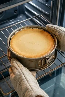 cheesecake au four après cuisson sans fissure