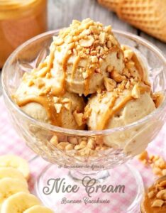Nice cream banane cacahuète sans sorbetière
