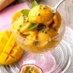 Glace mangue passion à la texture onctueuse