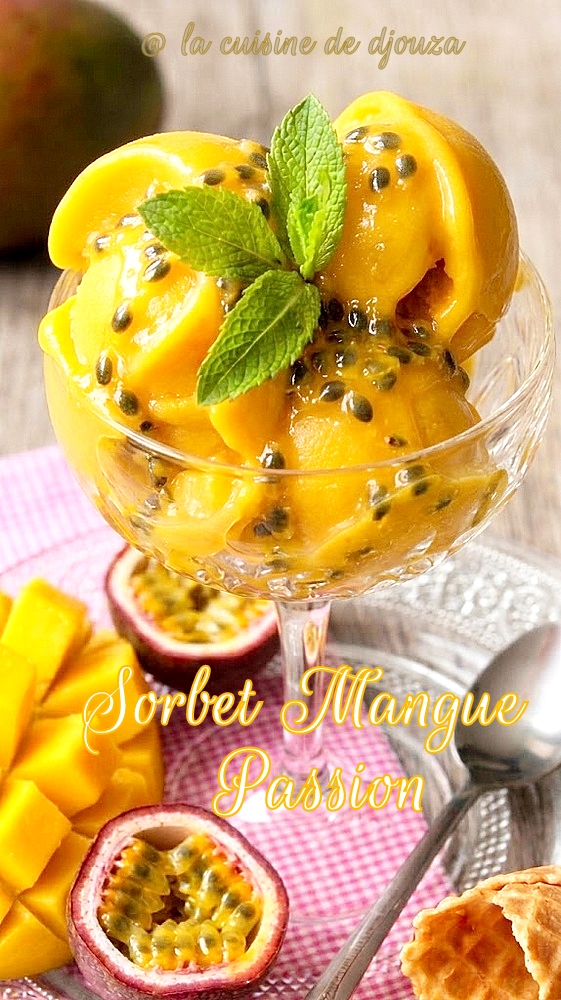 Sorbet exotique mangue et fruit de la passion