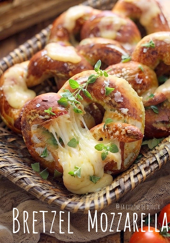 Bretzel à la mozzarella fondante