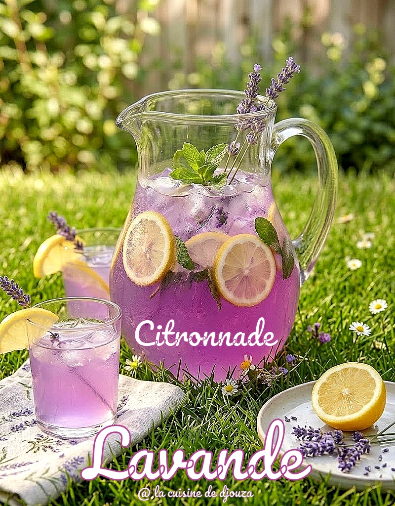 Citronnade à la lavande et au citron maison