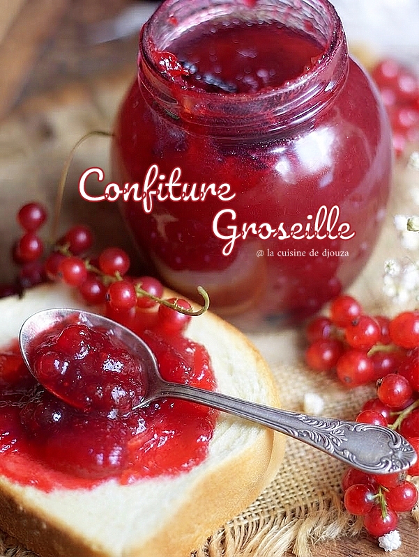 Confiture de groseille sans pépins à la vanille