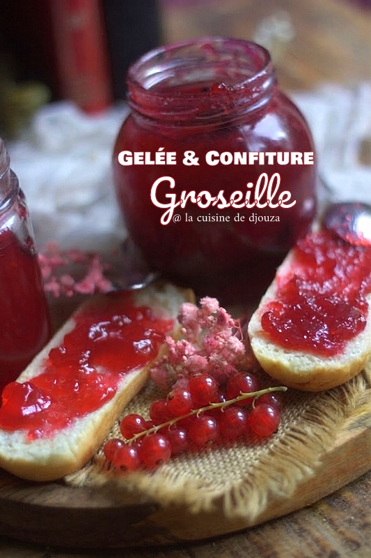 Confiture de groseille sans pépins et gelée de groseille maison