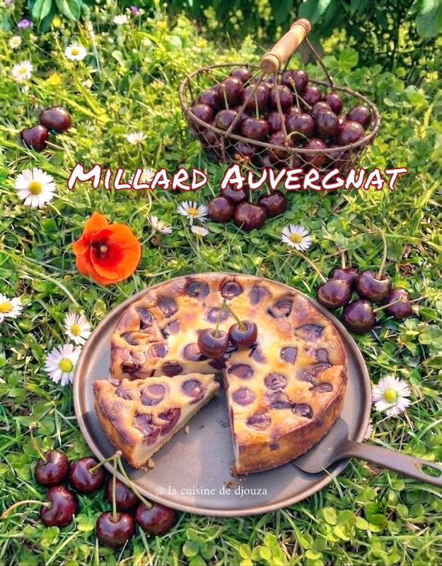 Part de millard auvergnat aux cerises noires