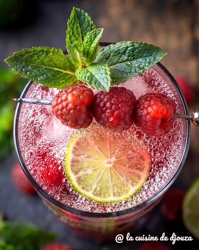 Recette de mojito aux framboises sans alcool
