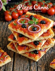 carré de pizza algérienne à la semoule