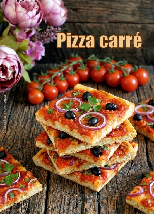 Pizza carrée algérienne à la semoule