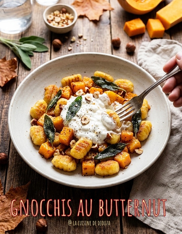 Gnocchis à la butternut rôtie et stracciatella crémeuse
